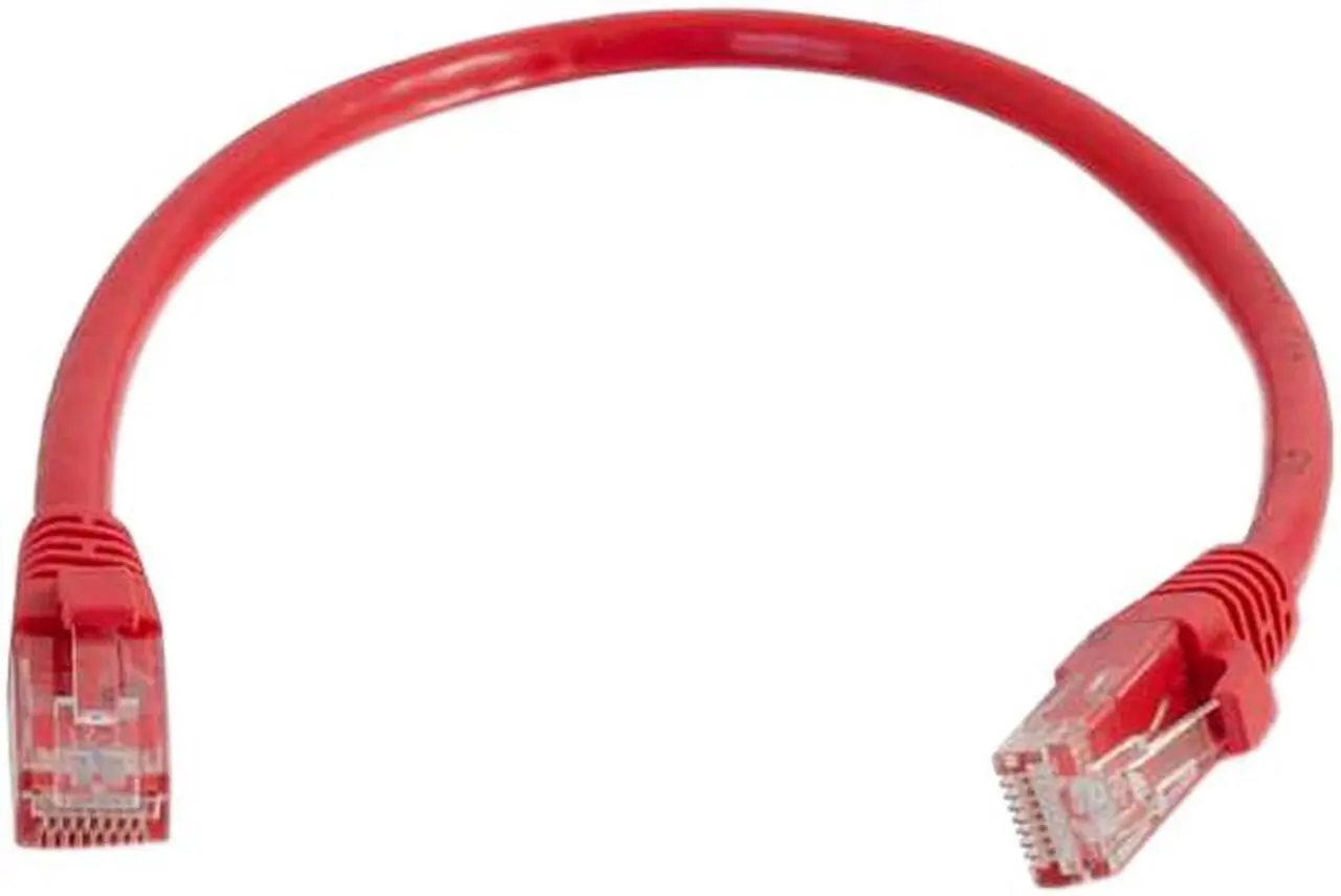 Main image of C2G 04001 Cat6 Cable - Snagless Unshielded Ethernet Network Patch Cable, Red (8 Feet, 2.43 Meters)