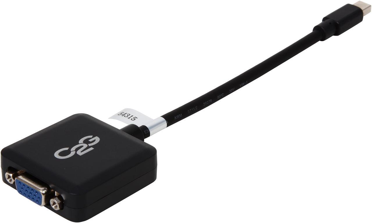 Alt view image 2 of 3 - C2G 54315 Mini DisplayPort Male to VGA Female Active Adapter Converter, TAA Compliant, Black (8 Inches)
