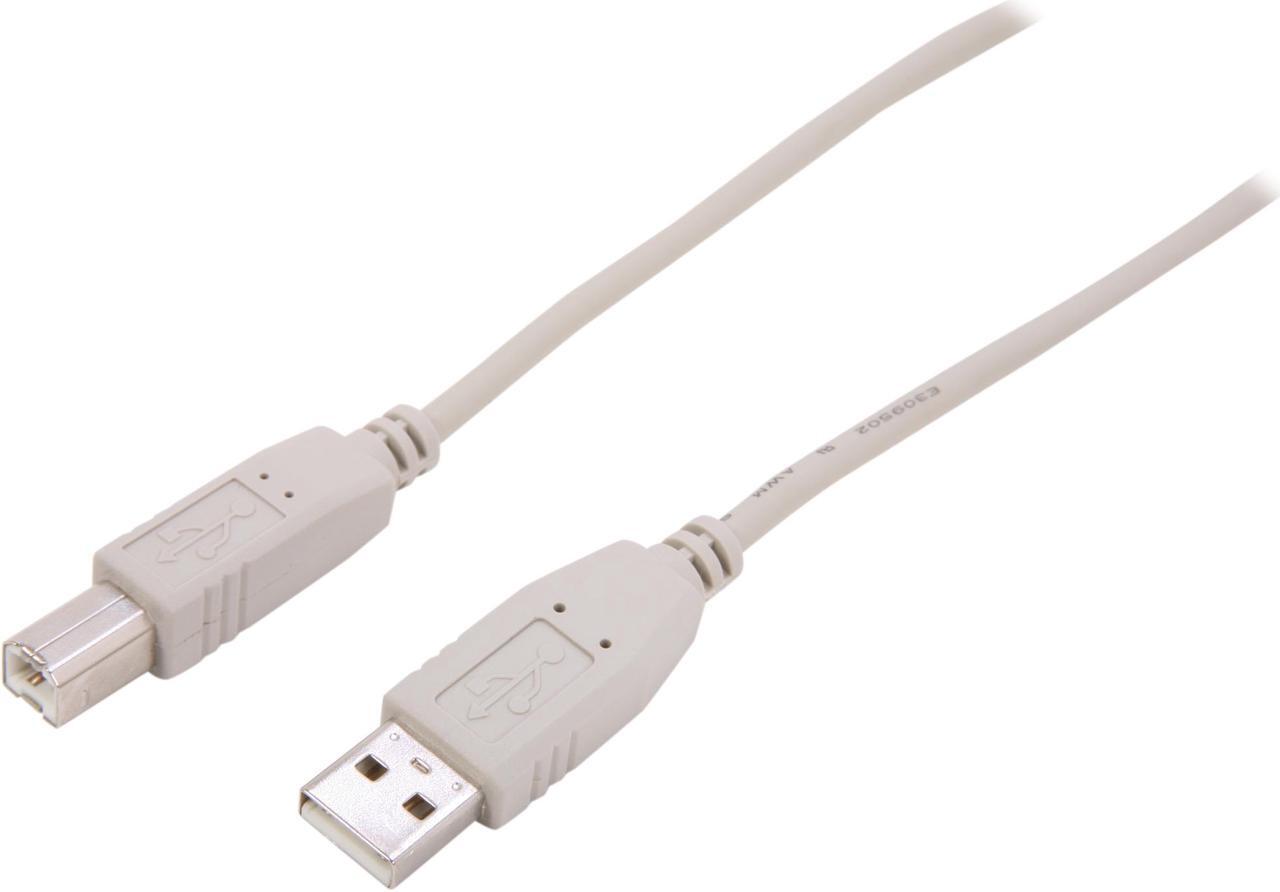 Main image of Nippon Labs Beige 15 ft. USB Cable A/Male to B/Male Model 15ft USB-15-AB 15 Feet