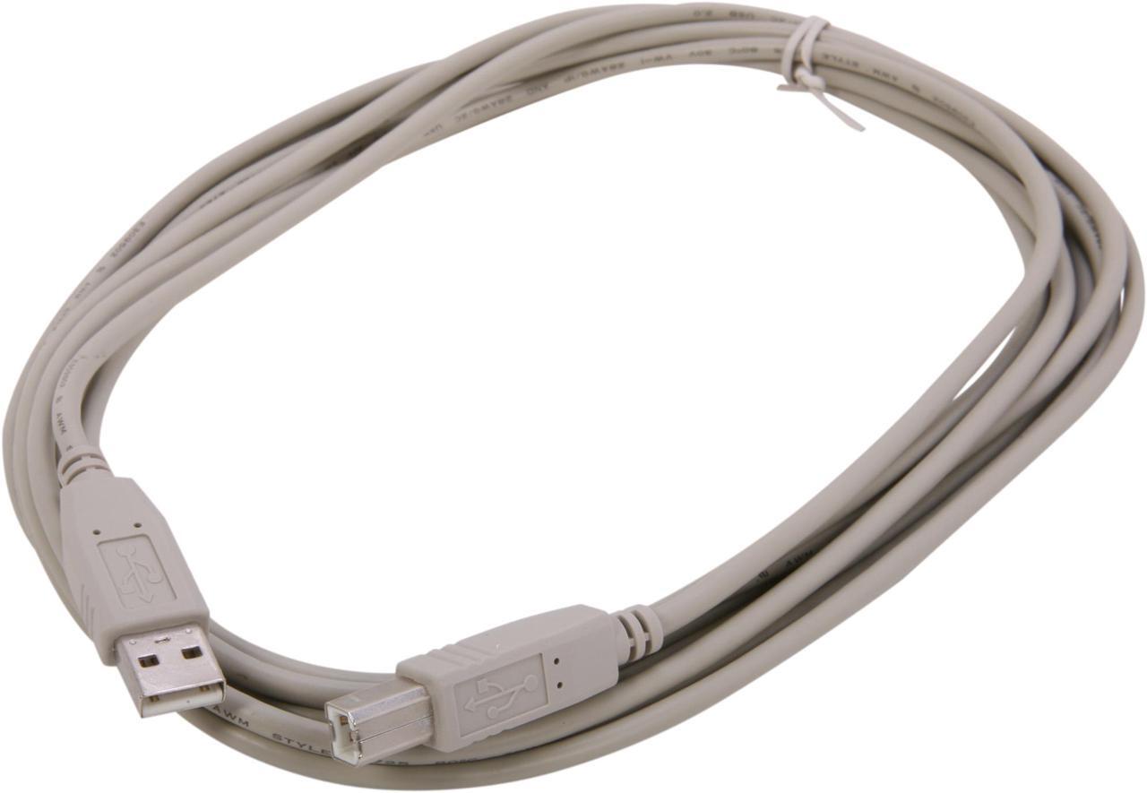 Alt view image 2 of 3 - Nippon Labs Beige 15 ft. USB Cable A/Male to B/Male Model 15ft USB-15-AB 15 Feet