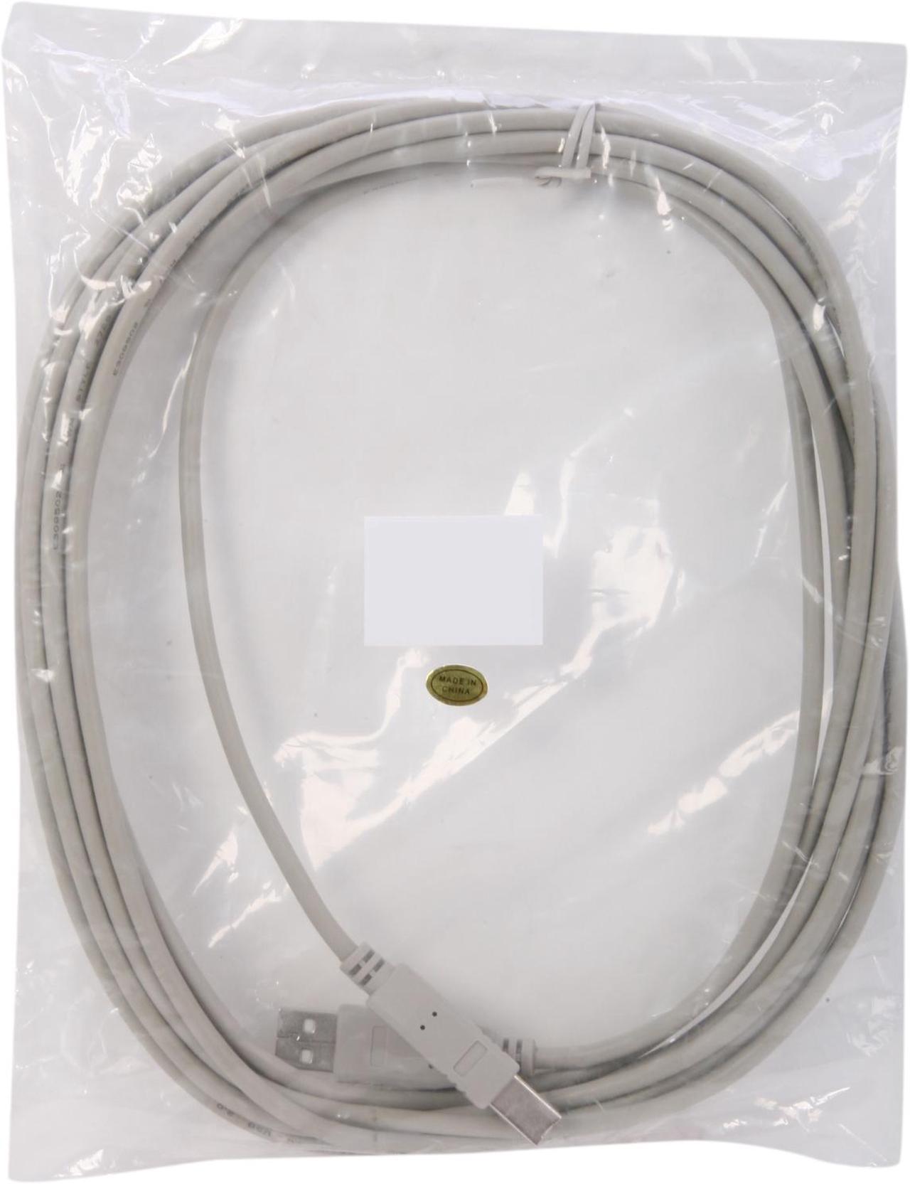 Alt view image 3 of 3 - Nippon Labs Beige 15 ft. USB Cable A/Male to B/Male Model 15ft USB-15-AB 15 Feet