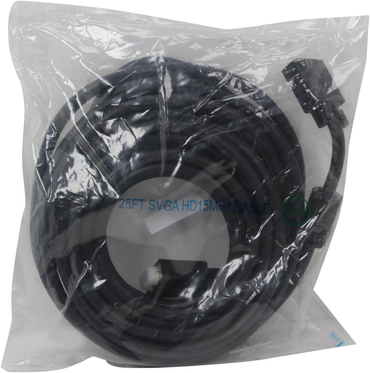 Alt view image 3 of 3 - Nippon Labs Premium SVGA Video Cable 25 ft. Male to Male Coaxial SVGA cable 25ft Model SVGA-25 25 feet