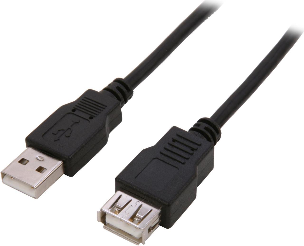 Nippon Labs Black 15 ft. USB cable A/Male to A/Female extension 15ft USB cable Model USB-15-MF-BK 15 feet