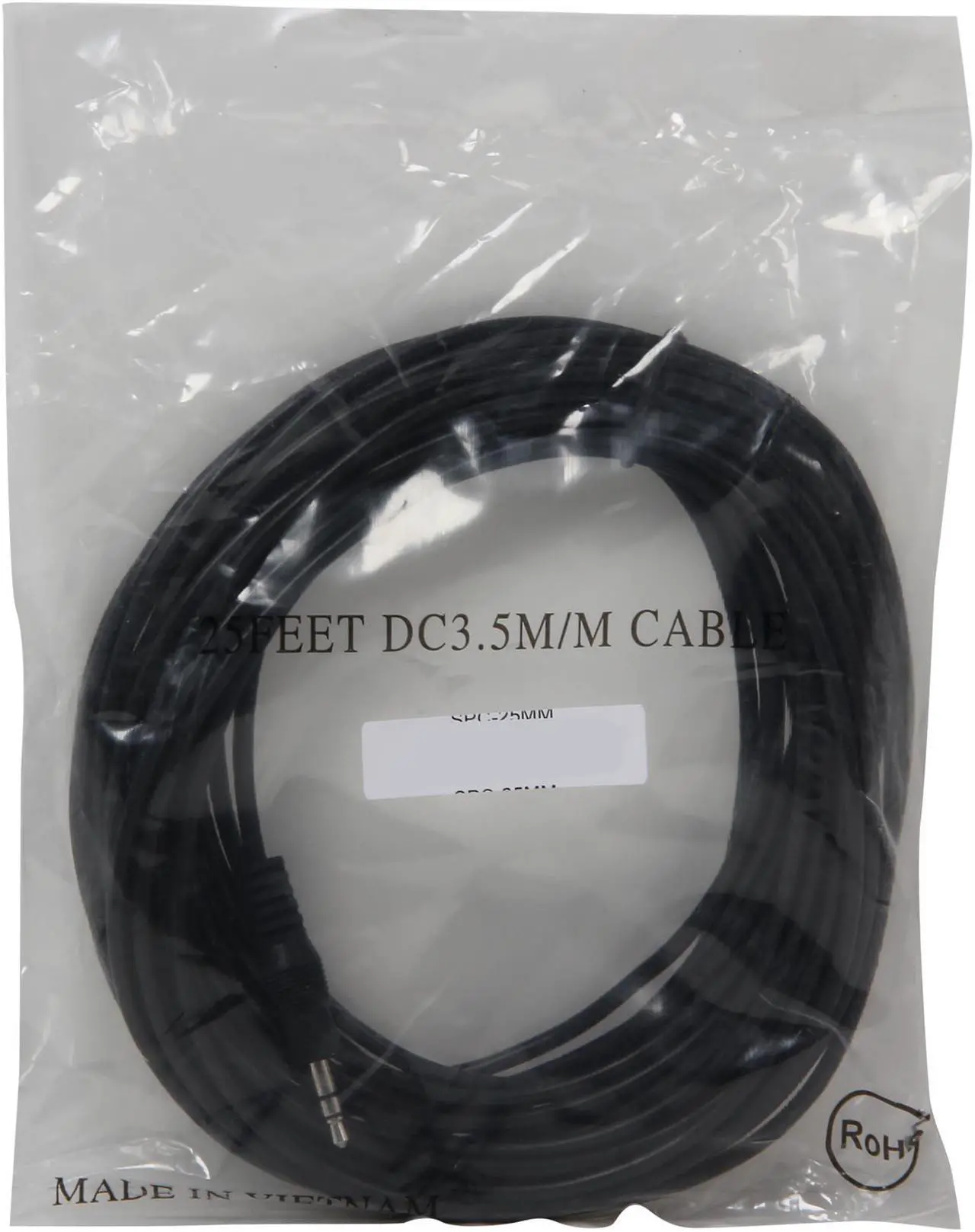 Alt view image 3 of 3 - Nippon Labs 25 ft. Premium 3.5mm Audio Stereo Speaker 25ft Cable M/M Model SPC-25MM 25 feet
