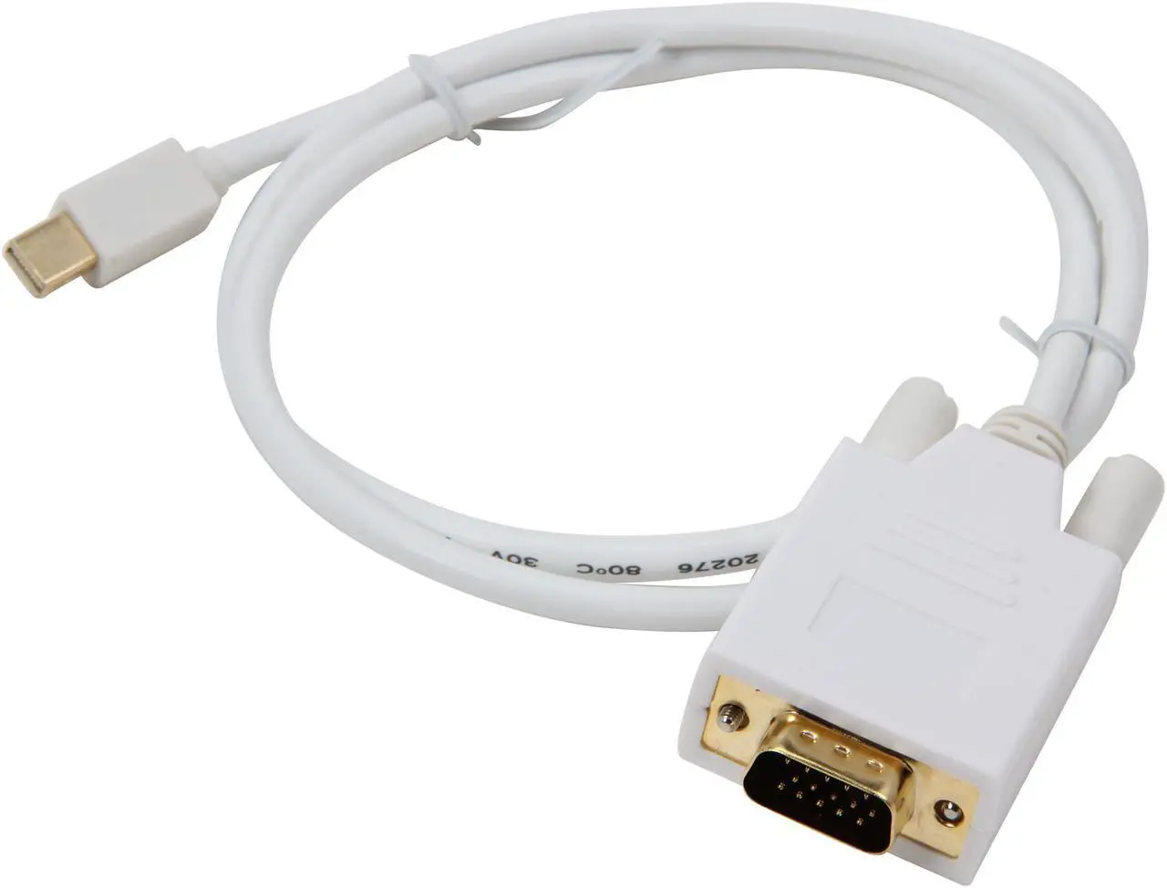 Alt view image 2 of 3 - Nippon Labs MINIDP-VGA-3 3 ft. Mini DP DisplayPort Male to VGA Male Adapter Cable, White