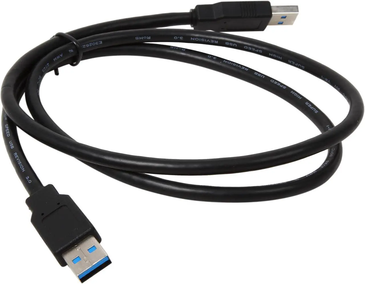 Alt view image 2 of 3 - Nippon Labs USB3-3MM-BK 3 ft. Black USB 3.0 A Male to A Male Cable