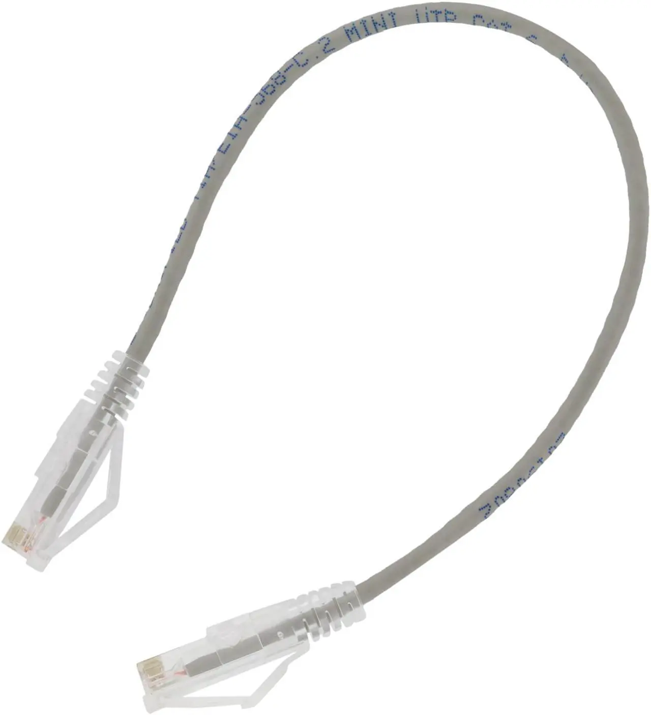 Alt view image 2 of 2 - Nippon Labs 28 AWG Snagless Ultra Slim Cat6  Ethernet Patch Cable - Network Internet Cord - RJ45, Stranded, 550Mhz, UTP, - 1ft, Gray