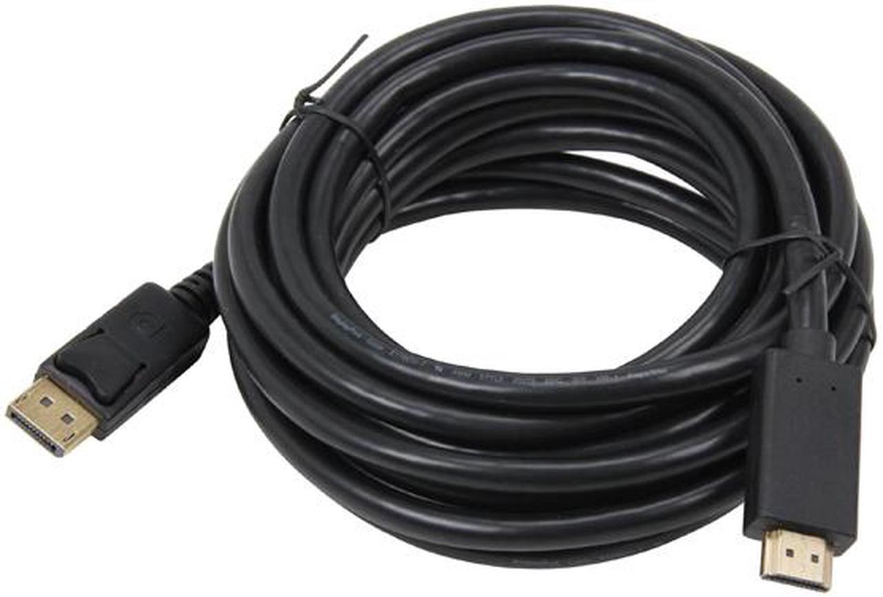 Alt view image 2 of 2 - Nippon Labs DP-HDMI-15-2P 15 ft. DP DisplayPort to HDMI Converter Cable Supporting VR / 3D / 4K, Black - DP to HDMI Adapter - (M/M) - 2 Packs