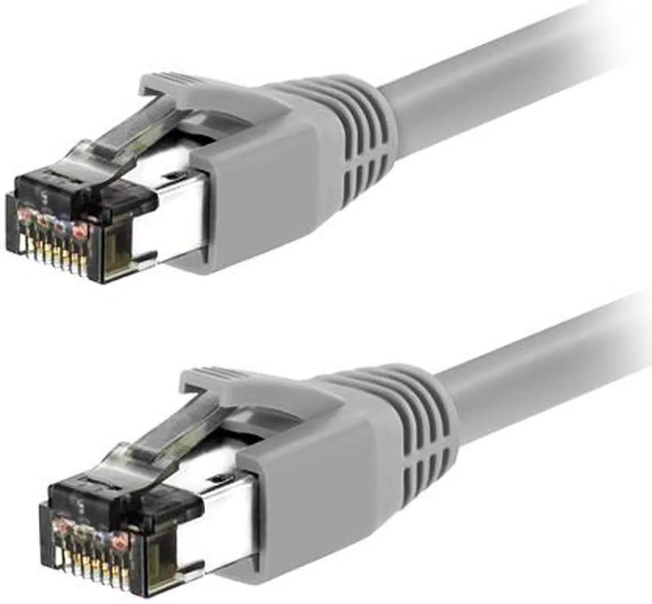 Alt view image 2 of 2 - Nippon Labs Cat8 RJ45 7FT Ethernet Patch Internet Network LAN Cable, Indoor/Outdoor, 24AWG, Shielded Latest 40Gbps 2000Mhz, Weatherproof S/FTP for Router, PS4, PS5, Xbox, PoE, Switch, Modem (Gray)