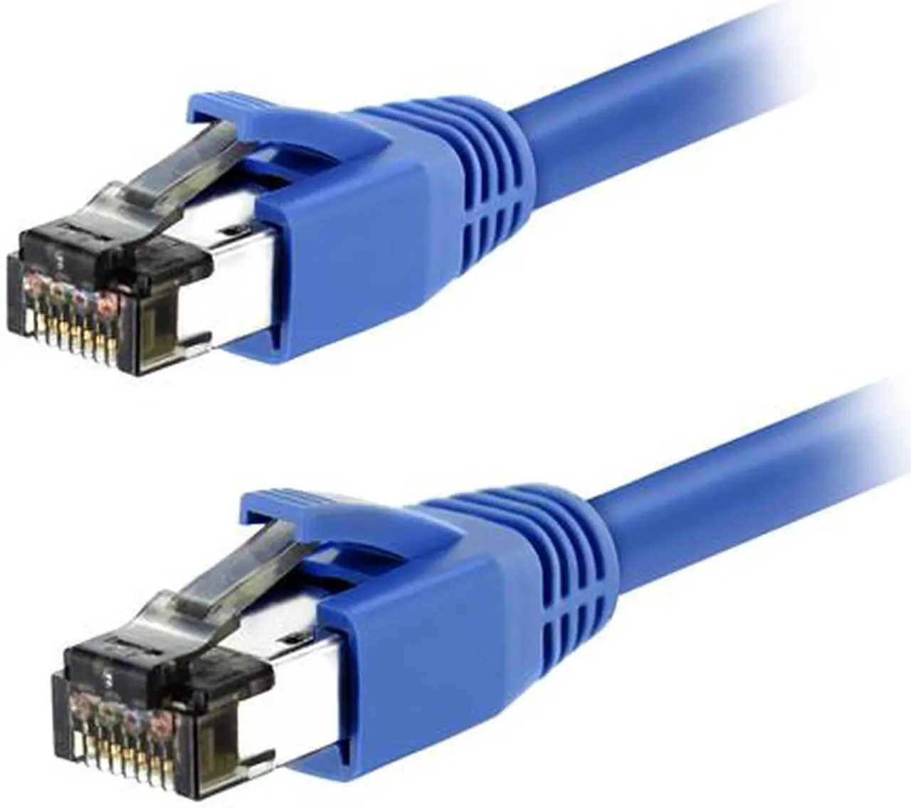 Alt view image 2 of 2 - Nippon Labs Cat8 RJ45 5FT Ethernet Patch Internet Network LAN Cable, Indoor/Outdoor, 24AWG, Shielded Latest 40Gbps 2000Mhz, Weatherproof S/FTP for Router, PS4, PS5, Xbox, PoE, Switch, Modem (Blue)