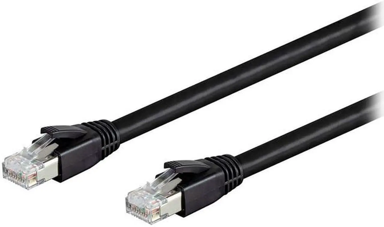 Main image of Nippon Labs Cat8 RJ45 3FT Ethernet Patch Internet Network LAN Cable, Indoor/Outdoor, 24AWG, Shielded Latest 40Gbps 2000Mhz, Weatherproof S/FTP for Router, PS4, PS5, Xbox, PoE, Switch, Modem (Black)
