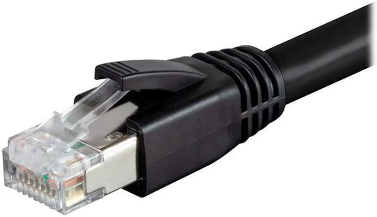 Alt view image 2 of 4 - Nippon Labs Cat8 RJ45 3FT Ethernet Patch Internet Network LAN Cable, Indoor/Outdoor, 24AWG, Shielded Latest 40Gbps 2000Mhz, Weatherproof S/FTP for Router, PS4, PS5, Xbox, PoE, Switch, Modem (Black)