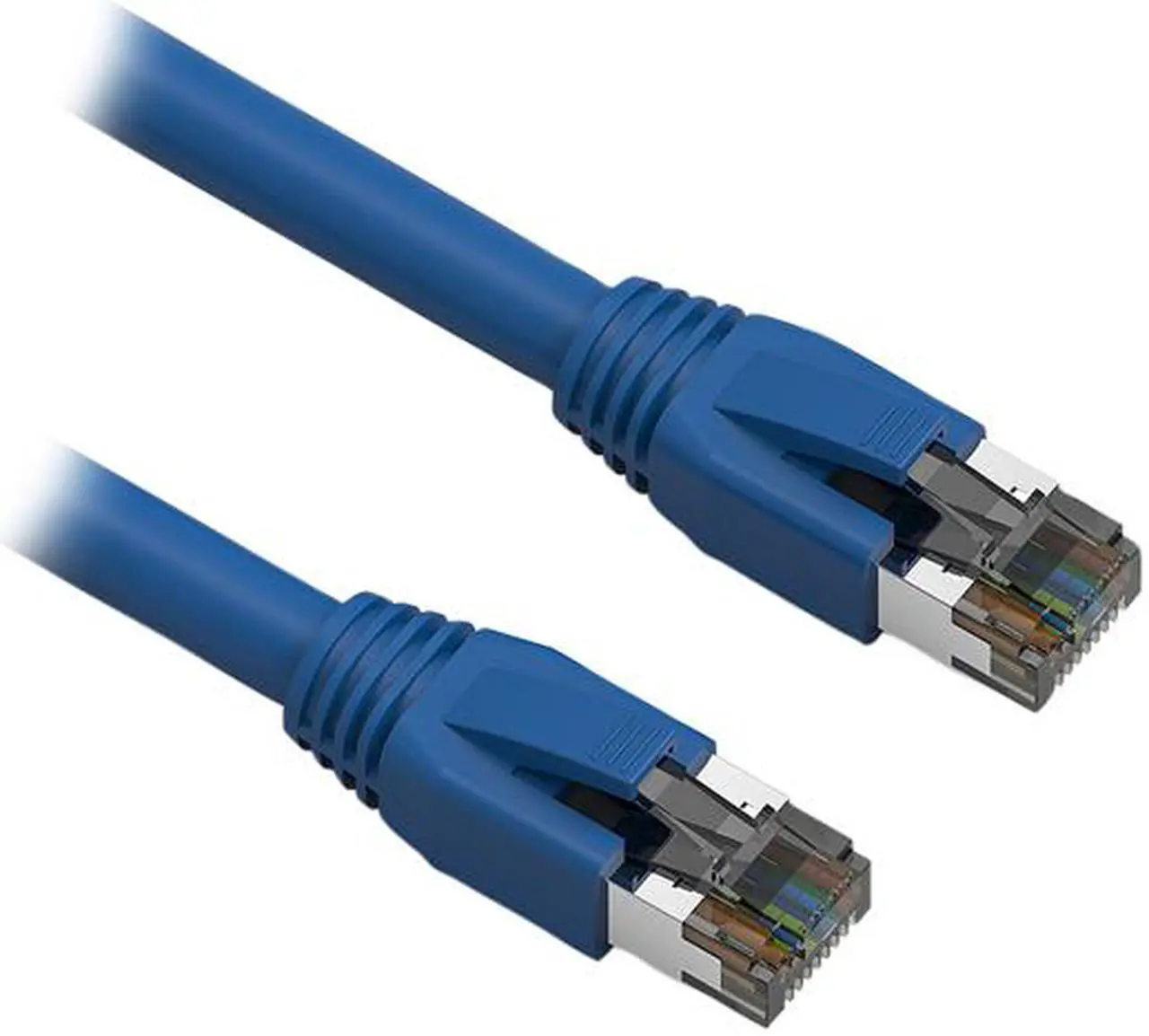 Main image of Nippon Labs Cat8 RJ45 2FT Ethernet Patch Internet Network LAN Cable, Indoor/Outdoor, 24AWG, Shielded Latest 40Gbps 2000Mhz, Weatherproof S/FTP for Router, PS4, PS5, Xbox, PoE, Switch, Modem (Blue)