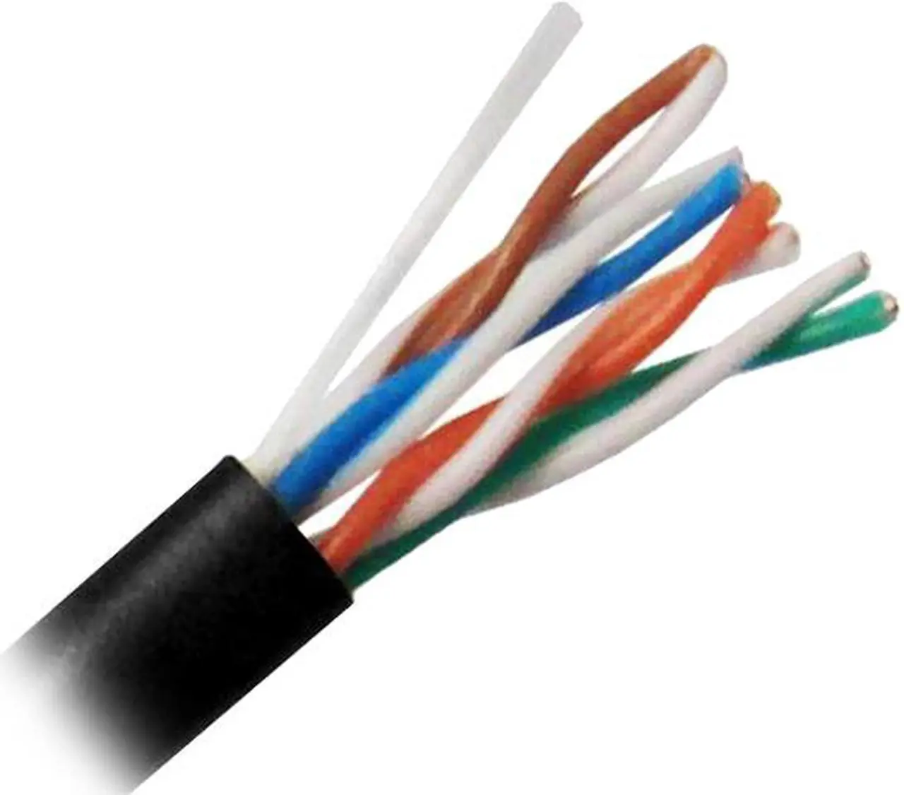 Main image of Nippon Labs CAT5E Outdoor Bulk Ethernet Cable, Solid Copper, UL Listed UTP CMX, 24 AWG, 1000' Outdoor UV Jacket Cables - Pull Box (UL/ETL) - 1000 ft. Black