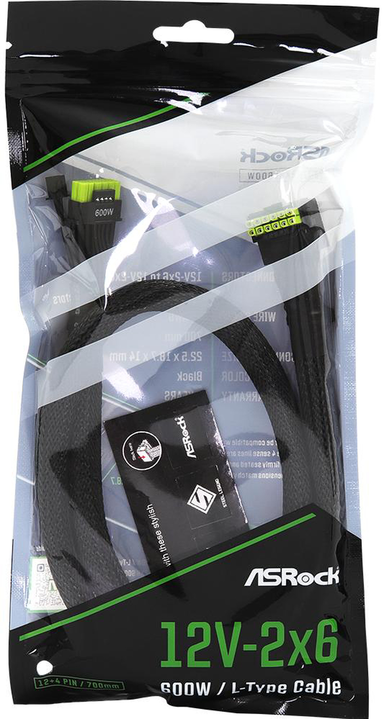 Open Box: ASRock 12V-2x6 600W PCIe 5.1 GPU Power Cable, Right Angle (L-Type), 2.3ft, 16-Pin 12VHPWR Compatible, NVIDIA RTX 40 Series - Newegg.ca - Open Box condition - Image 15