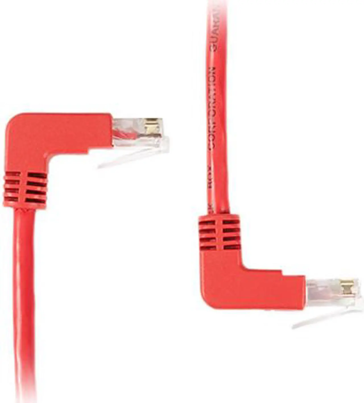 Main image of Black Box EVNSL23E-0003-90DU 3 ft. Cat 5E Red SpaceGAIN CAT5e 100-MHz Stranded Ethernet Patch Cable - Unshielded (UTP), CM PVC, Molded Angled Boot