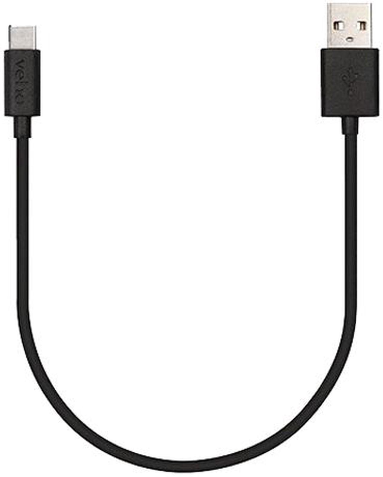 Veho Pebble CEVCL-002-C-20CM Black USB-C Universal Charge and Sync Cable, 0.2m/0.7ft - Black