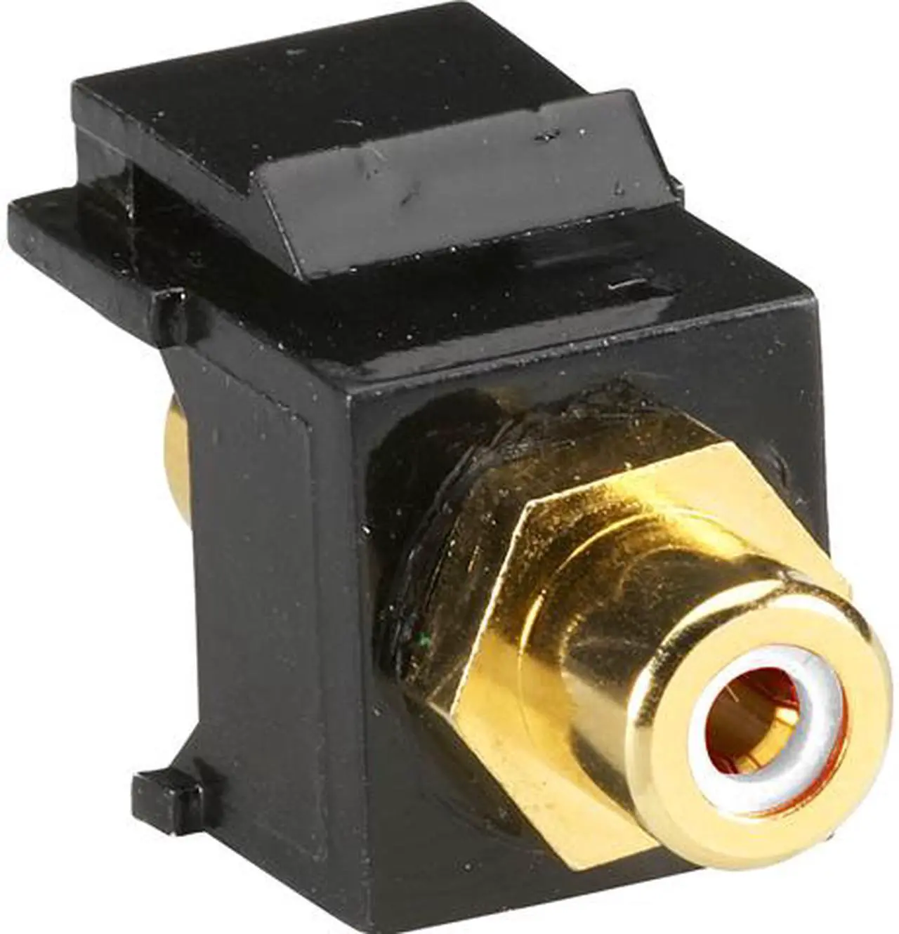 Main image of Black Box FMT440 Keystone Snap Fitting - RCA Passthrough, Female/Female, White