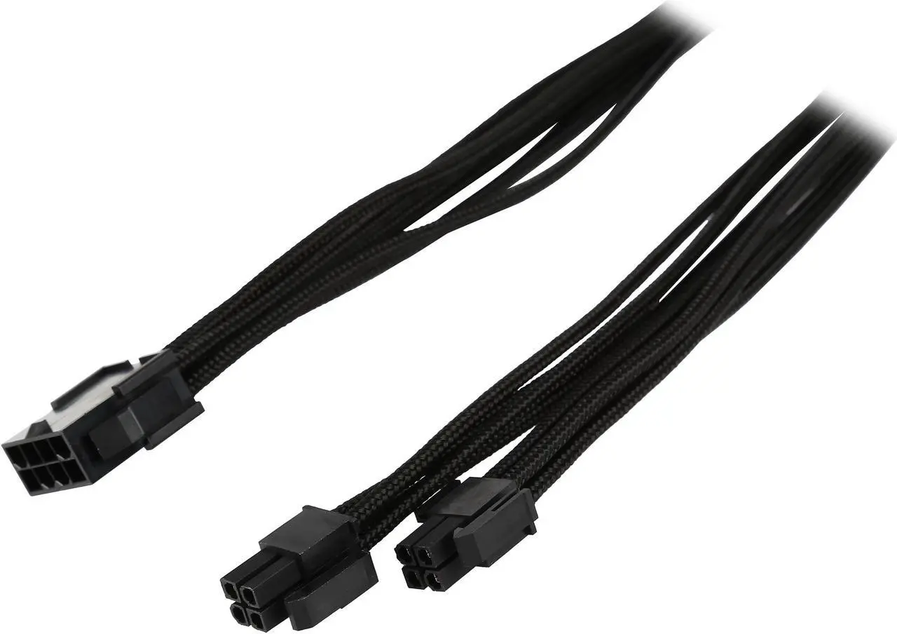 Main image of Phanteks PH-CB8P_BK 1.64 ft. (0.50m) 8 to 8 (4+4 )Pin M/B Premium Sleeved Extension cable