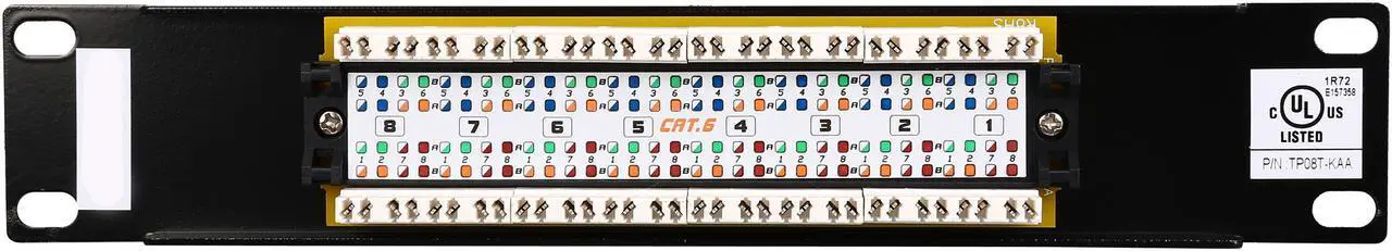 Alt view image 4 of 6 - TRENDnet TC-P08C6 8-Port Cat. 6 Unshielded Patch Panel