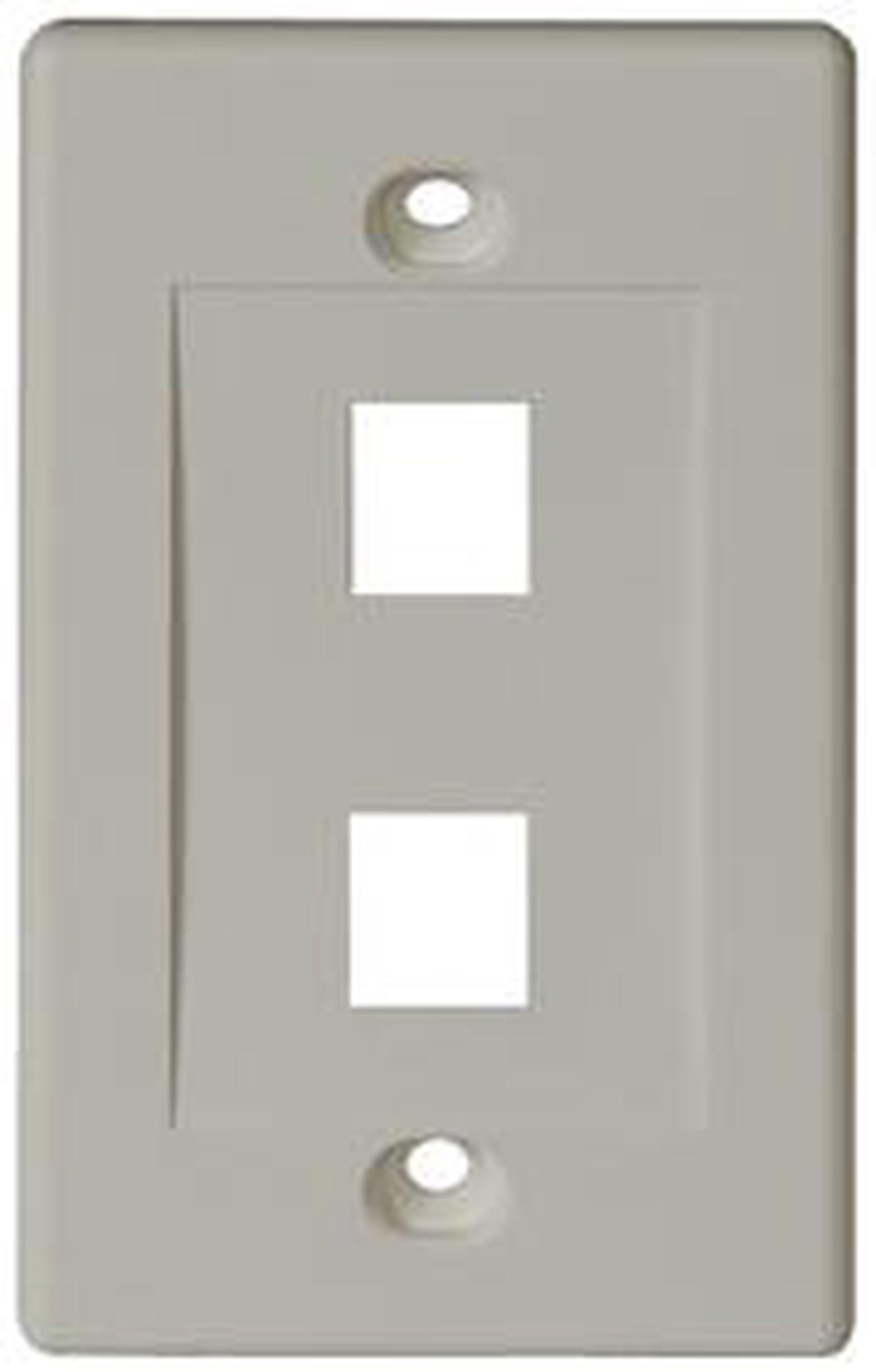 TRIPP LITE N042-001-WH White Keystone Faceplate - dual outlet