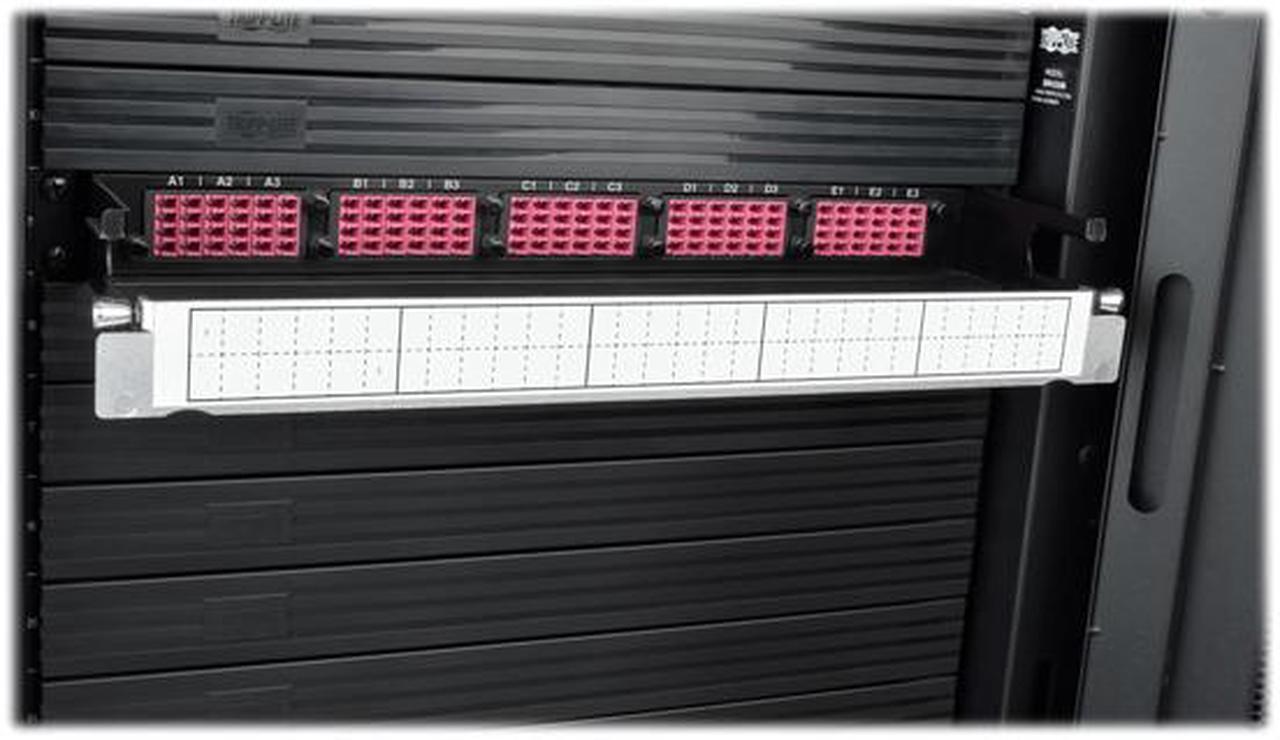 Alt view image 3 of 5 - Tripp Lite 50/125 Breakout Fiber Patch Panel, 40 GB to 10 GB, 15 MTP QSFP to 60 LC Duplex OM4 Multimode Ports, 1U (N48K-15M8L60-B)