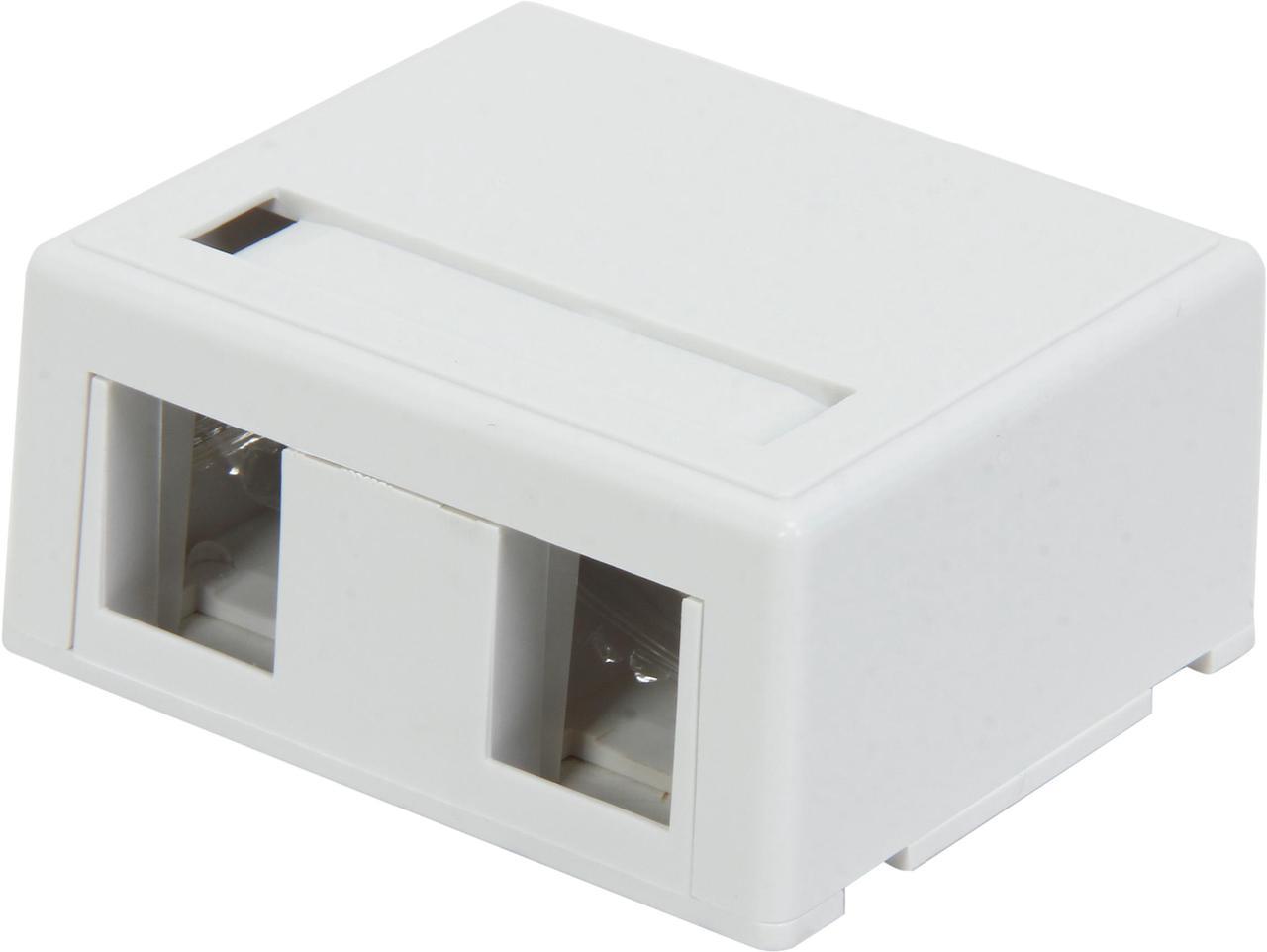 C2G/Cables To Go 03833 2-Port Keystone Jack Surface Mount Box