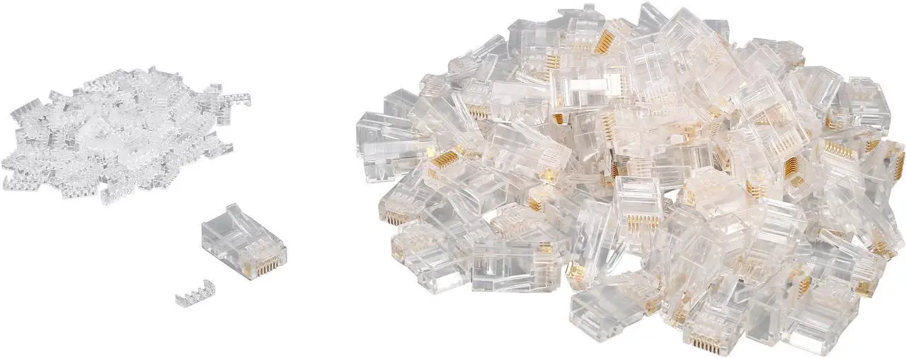 Main image of C2G/Cables To Go 27575 RJ45 Cat5E Modular Plug for Round Solid/Stranded Cable - 100 Pack