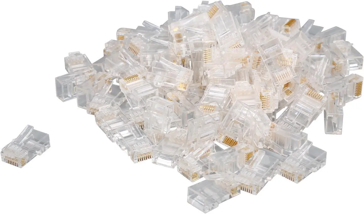 Alt view image 2 of 4 - C2G/Cables To Go 27575 RJ45 Cat5E Modular Plug for Round Solid/Stranded Cable - 100 Pack