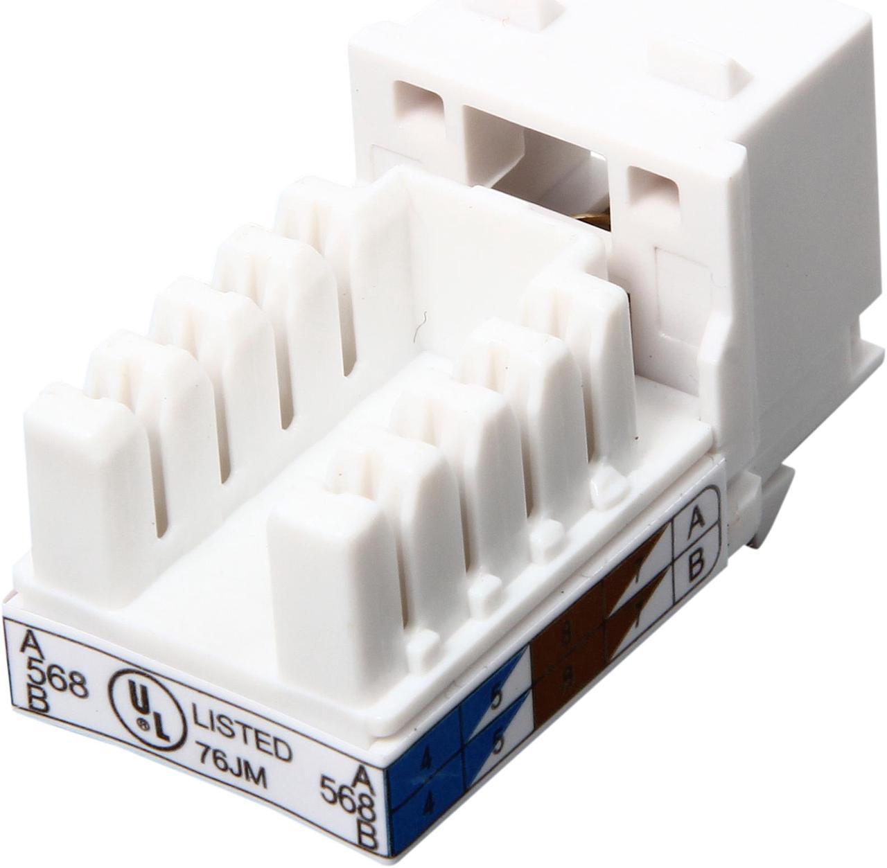 C2G/Cables To Go 29311 Cat6 RJ45 UTP Keystone Jack - White