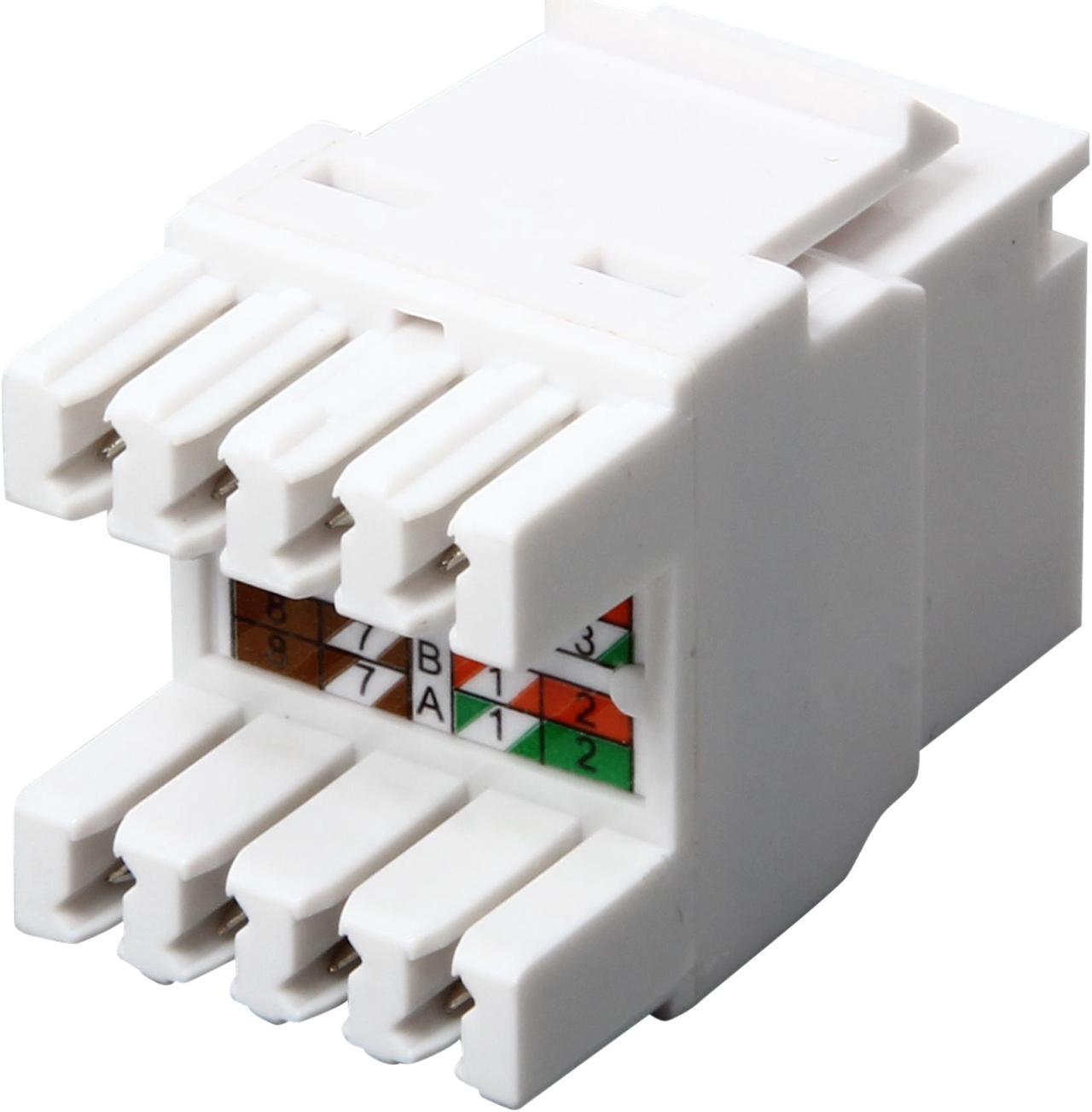 C2G/Cables To Go 3791 Cat5E RJ45 Keystone Jack White