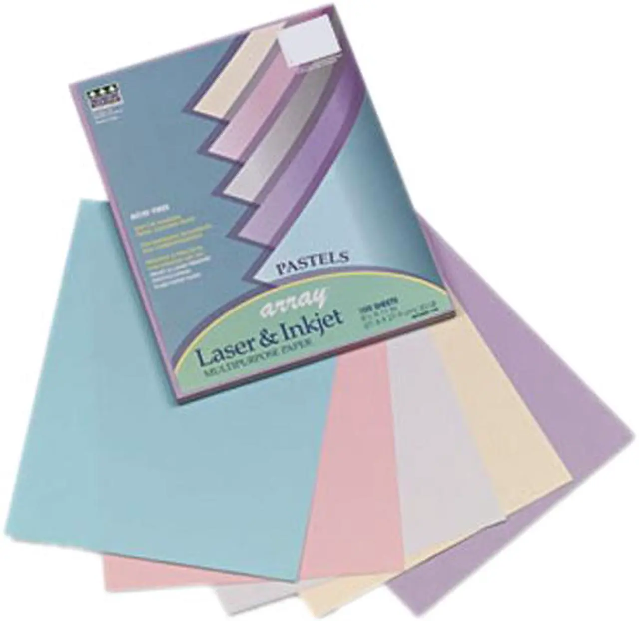 Main image of Pacon 101048 Array Bond Paper Letter - 8.50" x 11" - Recycled - 100 / Pack - Lilac, Gray, Ivory, Sky Blue, Watermelon