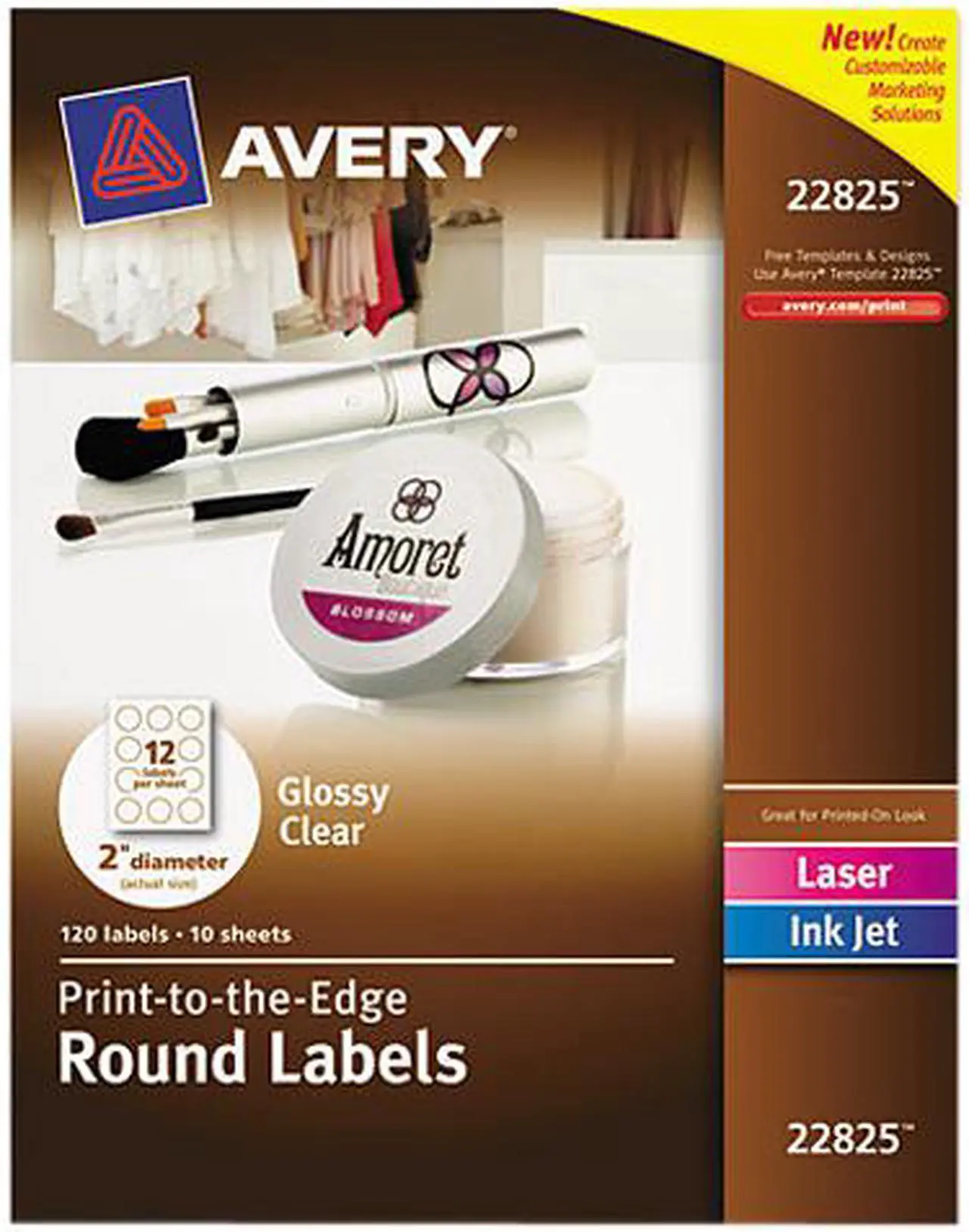 Main image of Avery Label,Rnd,2" Dia,120,Clr 22825
