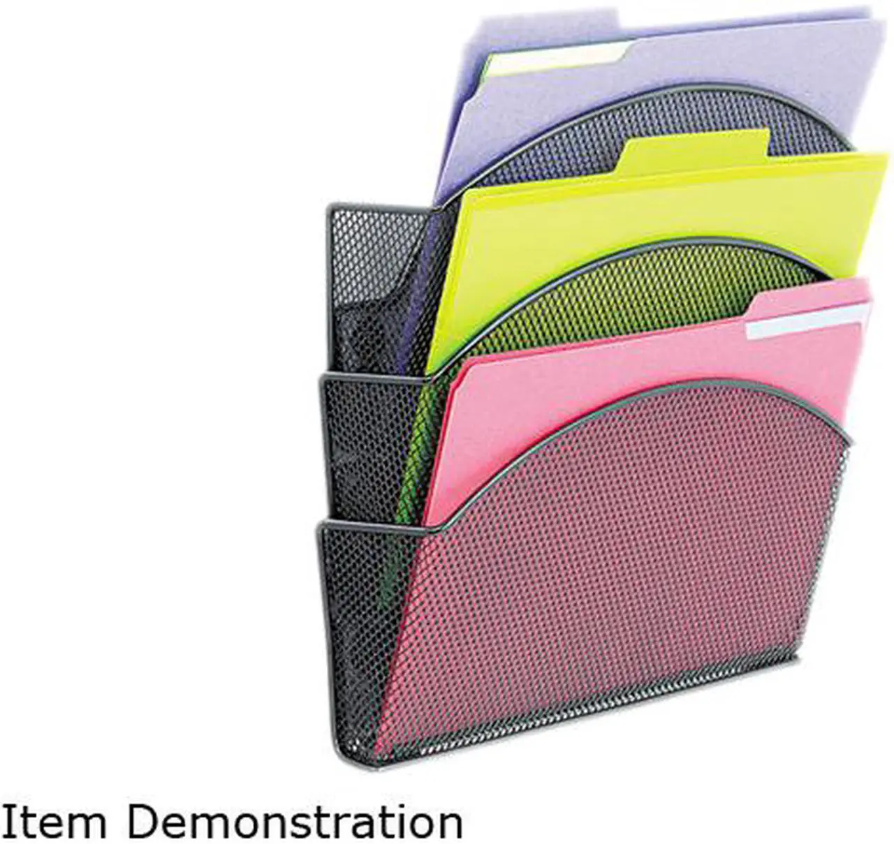 Main image of Safco Onyx Magnetic Mesh Panel Accessories 3 File Pocket 13 x 4 1/3 x 13 1/2.