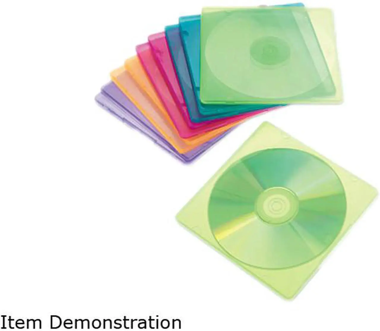 Main image of Innovera Slim Cd Case, Assorted Colors, 10/Pack 81910