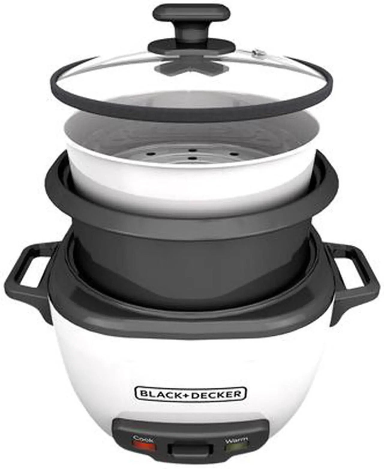 Alt view image 3 of 5 - BLACK+DECKER 16-Cup Rice Cooker, White