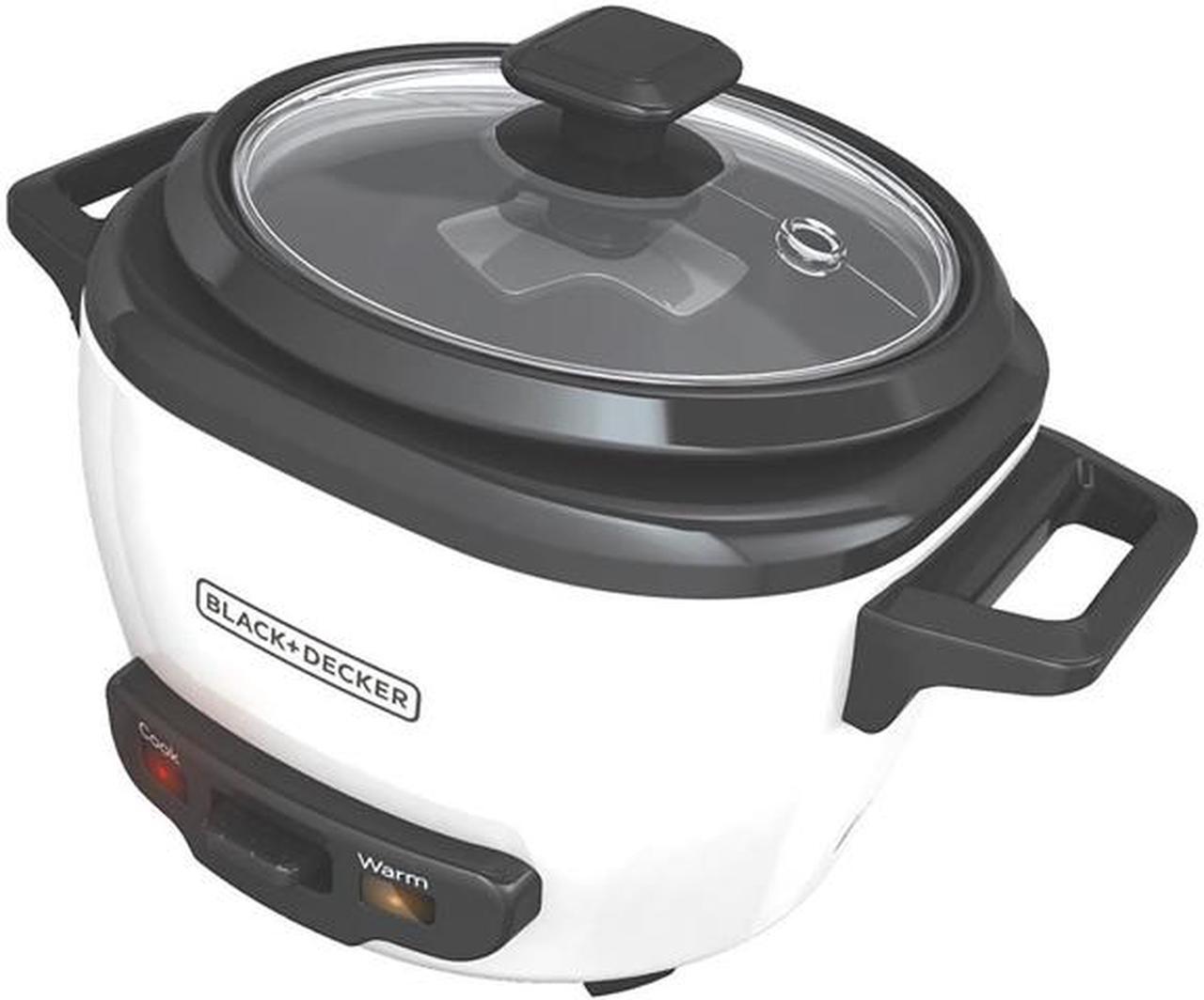 Alt view image 2 of 8 - BLACK+DECKER RC503 Mini 3-Cup Cooked/1.5-Cup Uncooked Rice Cooker, White