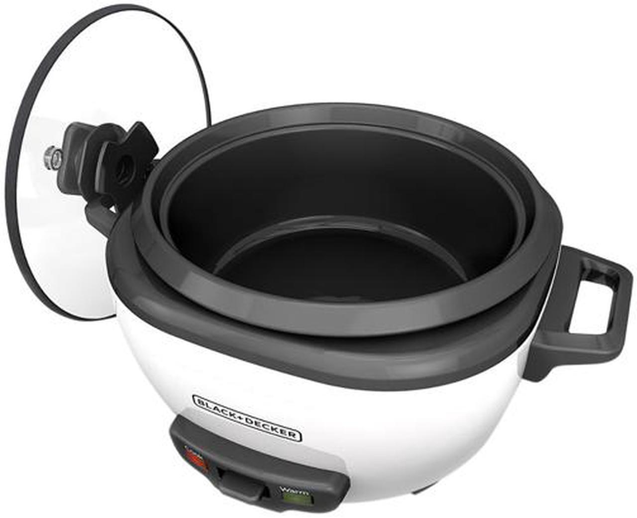 Alt view image 4 of 8 - BLACK+DECKER RC503 Mini 3-Cup Cooked/1.5-Cup Uncooked Rice Cooker, White