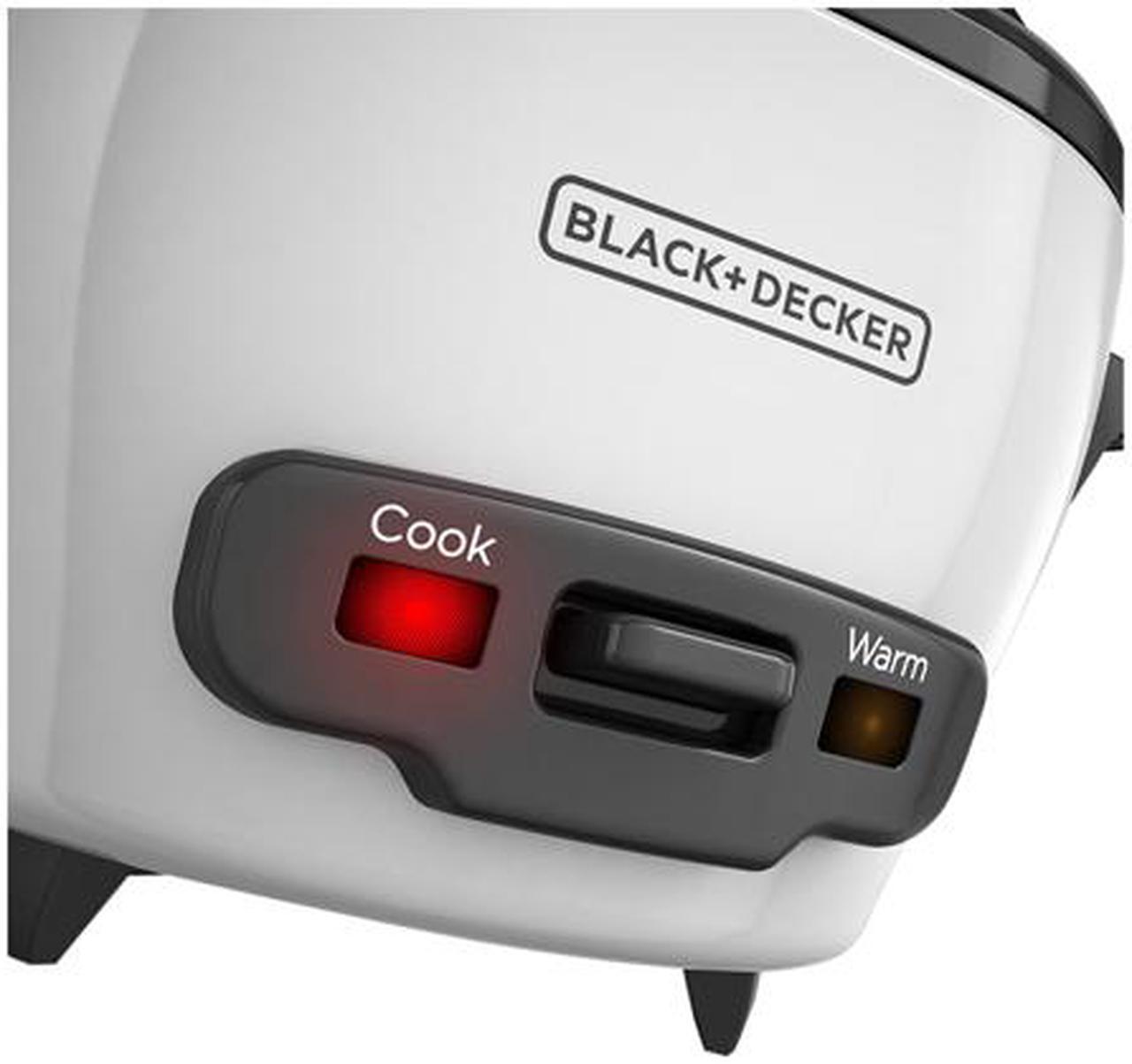 Alt view image 5 of 8 - BLACK+DECKER RC503 Mini 3-Cup Cooked/1.5-Cup Uncooked Rice Cooker, White