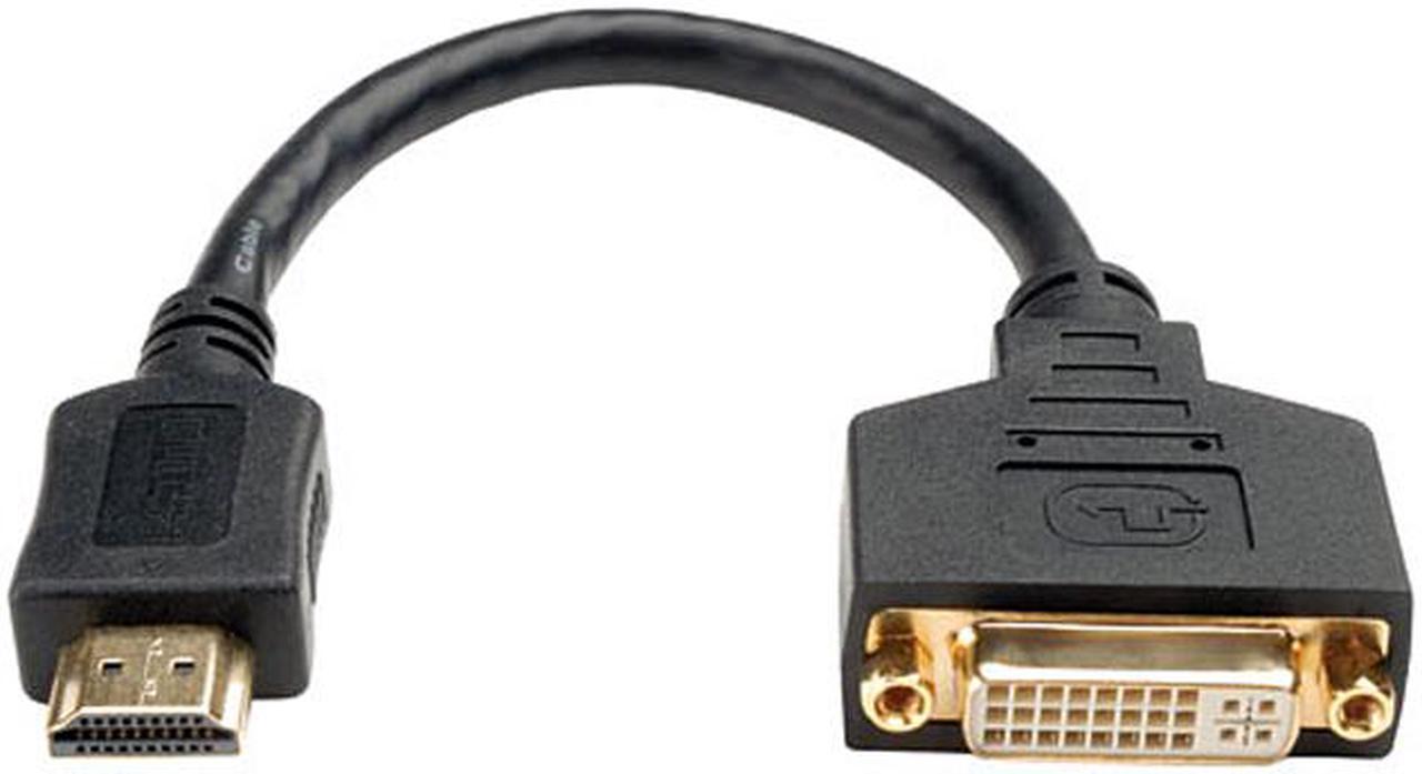 Tripp Lite 8in HDMI to DVI Cable Adapter Converter HDMI Male to DVI-I Female 8"