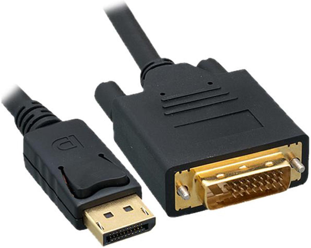 UNIRISE USA, LLC DVIDP-06F-MM THIS DISPLAYPORT MALE TO DVI-D DUAL LINK 24+1 MALE CABLE WILL ALLOW YOU TO CONNE