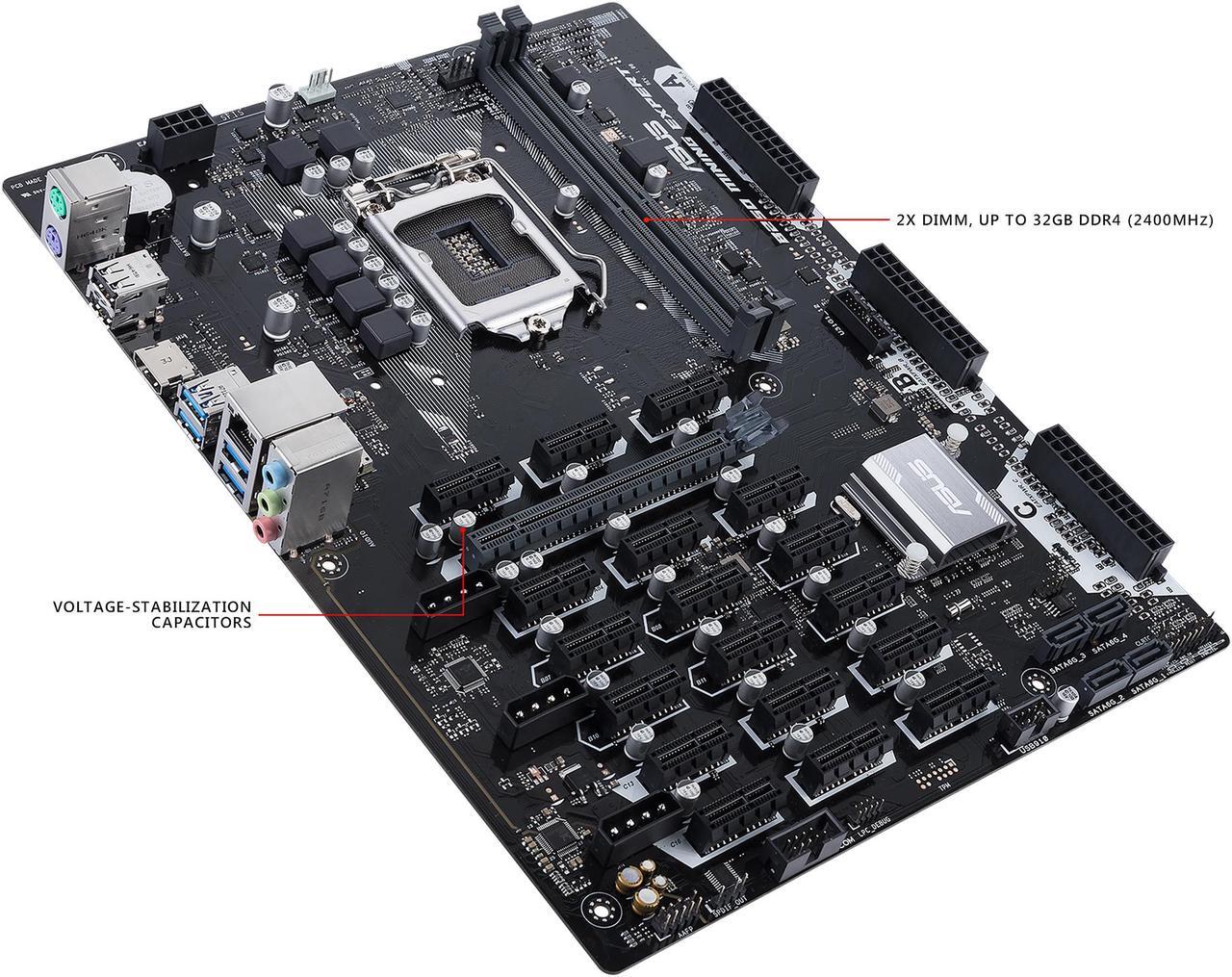 Alt view image 3 of 6 - ASUS B250 MINING EXPERT LGA 1151 Intel B250 HDMI SATA 6Gb/s USB 3.1 ATX Intel Cryptocurrency Mining Motherboard
