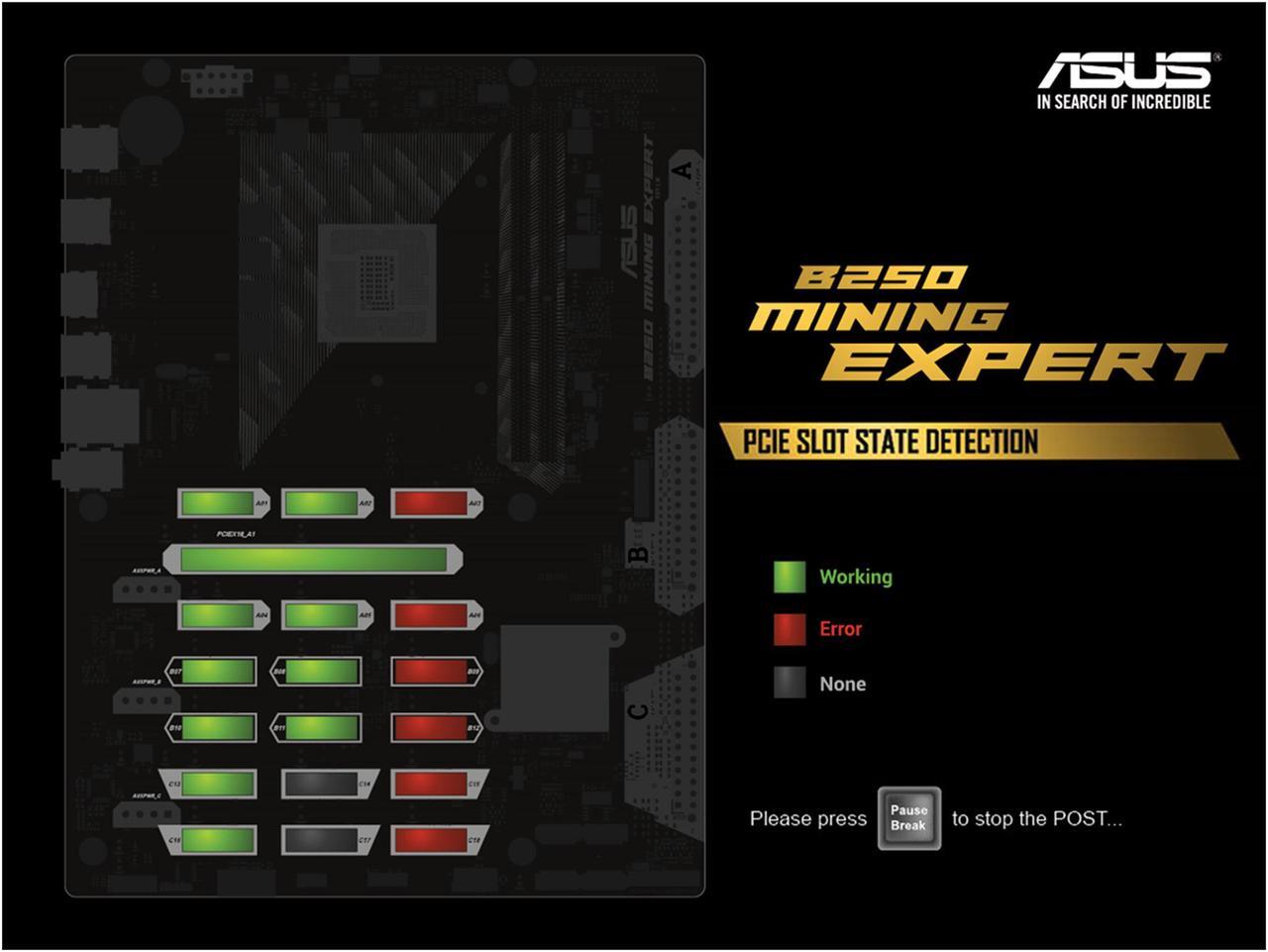 Alt view image 6 of 6 - ASUS B250 MINING EXPERT LGA 1151 Intel B250 HDMI SATA 6Gb/s USB 3.1 ATX Intel Cryptocurrency Mining Motherboard