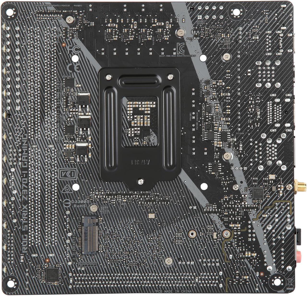 Alt view image 6 of 6 - ASUS ROG Strix Z370-I Gaming LGA 1151 (300 Series) Intel Z370 HDMI SATA 6Gb/s USB 3.1 Mini ITX Intel Motherboard