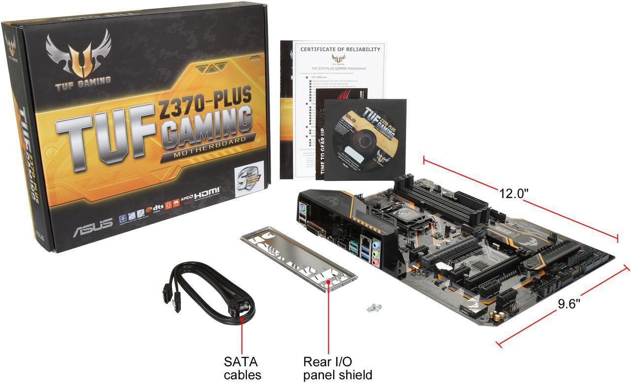 Alt view image 7 of 6 - ASUS TUF Z370-Plus Gaming LGA 1151 (300 Series) Intel Z370 ATX Intel Motherboard