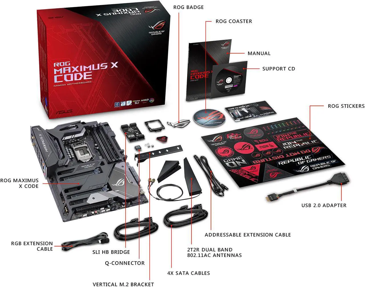 Alt view image 6 of 7 - ASUS ROG Maximus X Code LGA 1151 (300 Series) Intel Z370 ATX Intel Motherboard