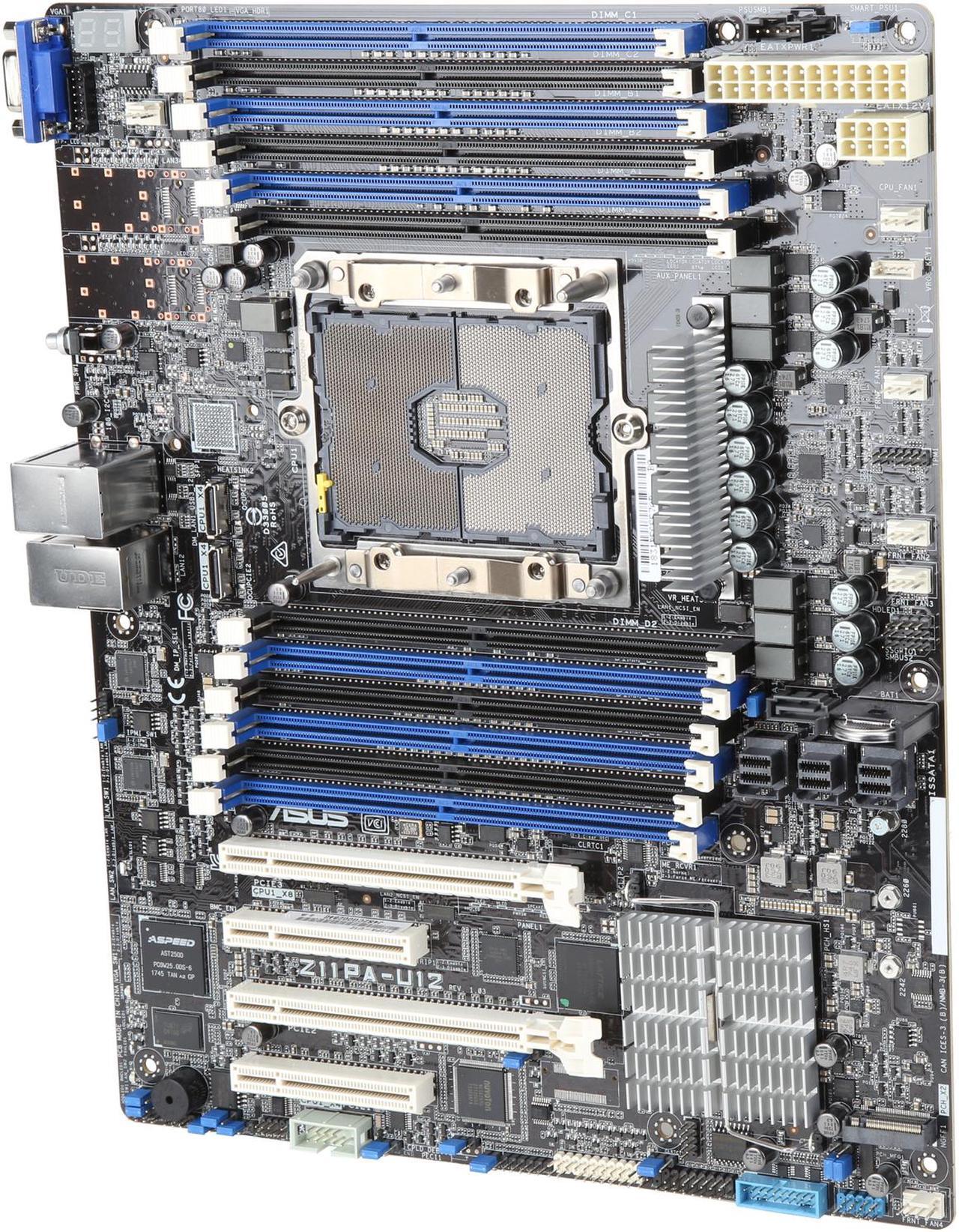 Alt view image 3 of 6 - ASUS Z11PA-U12 ATX Server Motherboard LGA 3647 Intel Lewisburg PCH C621