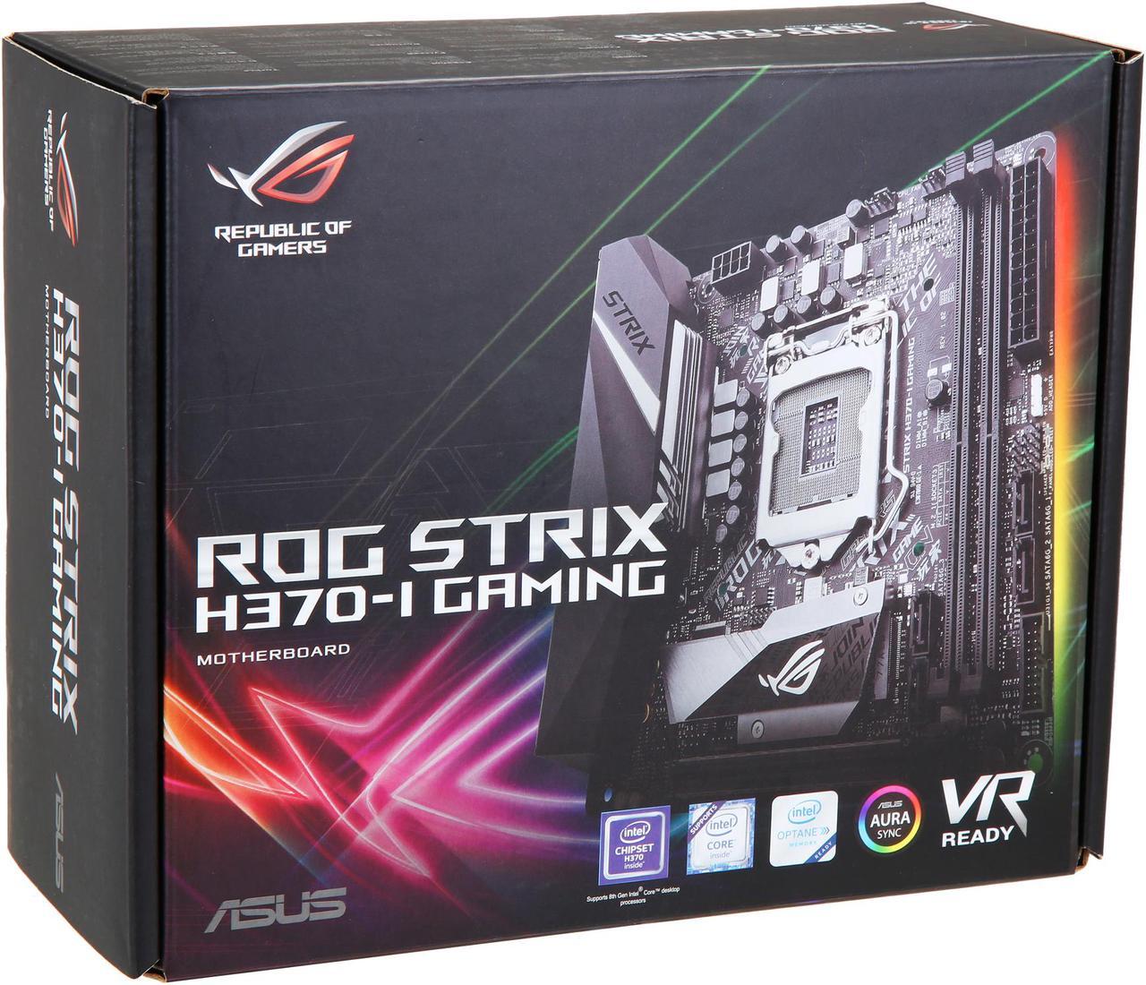 Alt view image 6 of 6 - ASUS ROG Strix H370-I Gaming LGA1151 (300 Series) DDR4 DP HDMI M.2 Mini-ITX Motherboard with On-Board 802.11 ac Wi-Fi, Dual Gigabit LAN and USB 3.1 Gen2