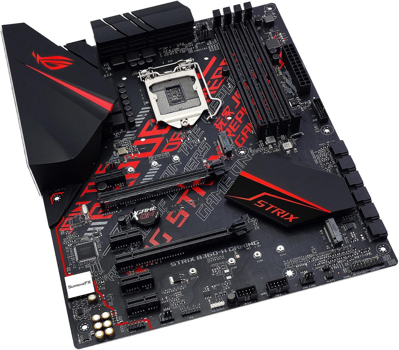 Alt view image 2 of 4 - ASUS ROG STRIX B360-H GAMING LGA1151 (300 Series) DDR4 HDMI DVI M.2 ATX Motherboard