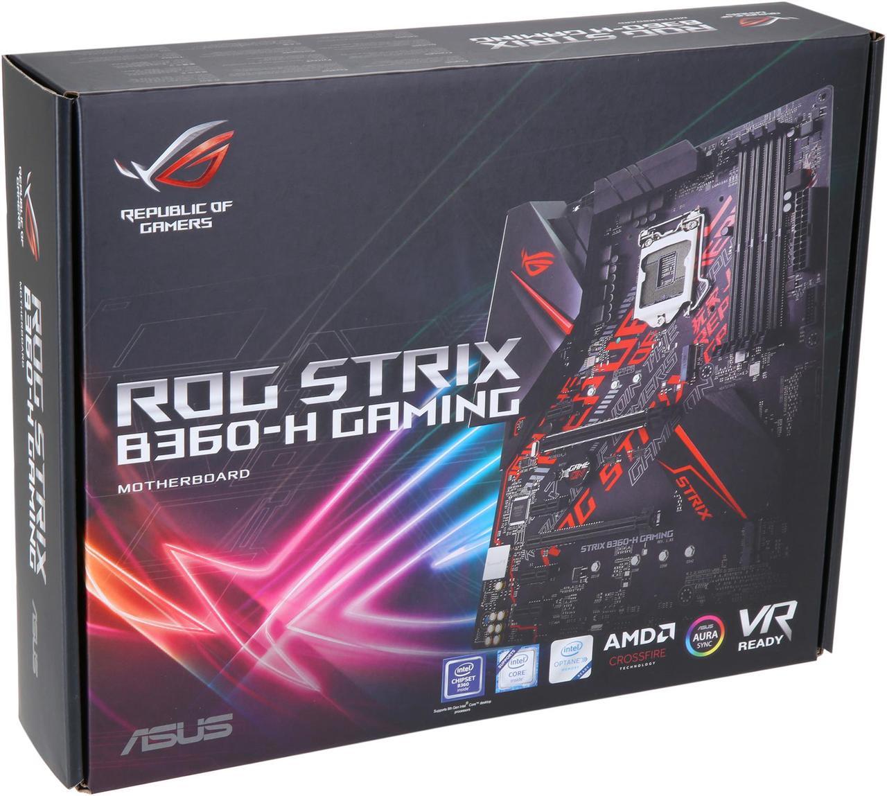Alt view image 4 of 4 - ASUS ROG STRIX B360-H GAMING LGA1151 (300 Series) DDR4 HDMI DVI M.2 ATX Motherboard